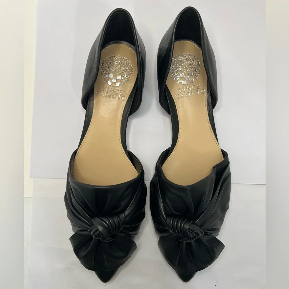 Vince Camuto Moressa Leather Bow Pointed Toe Sandals